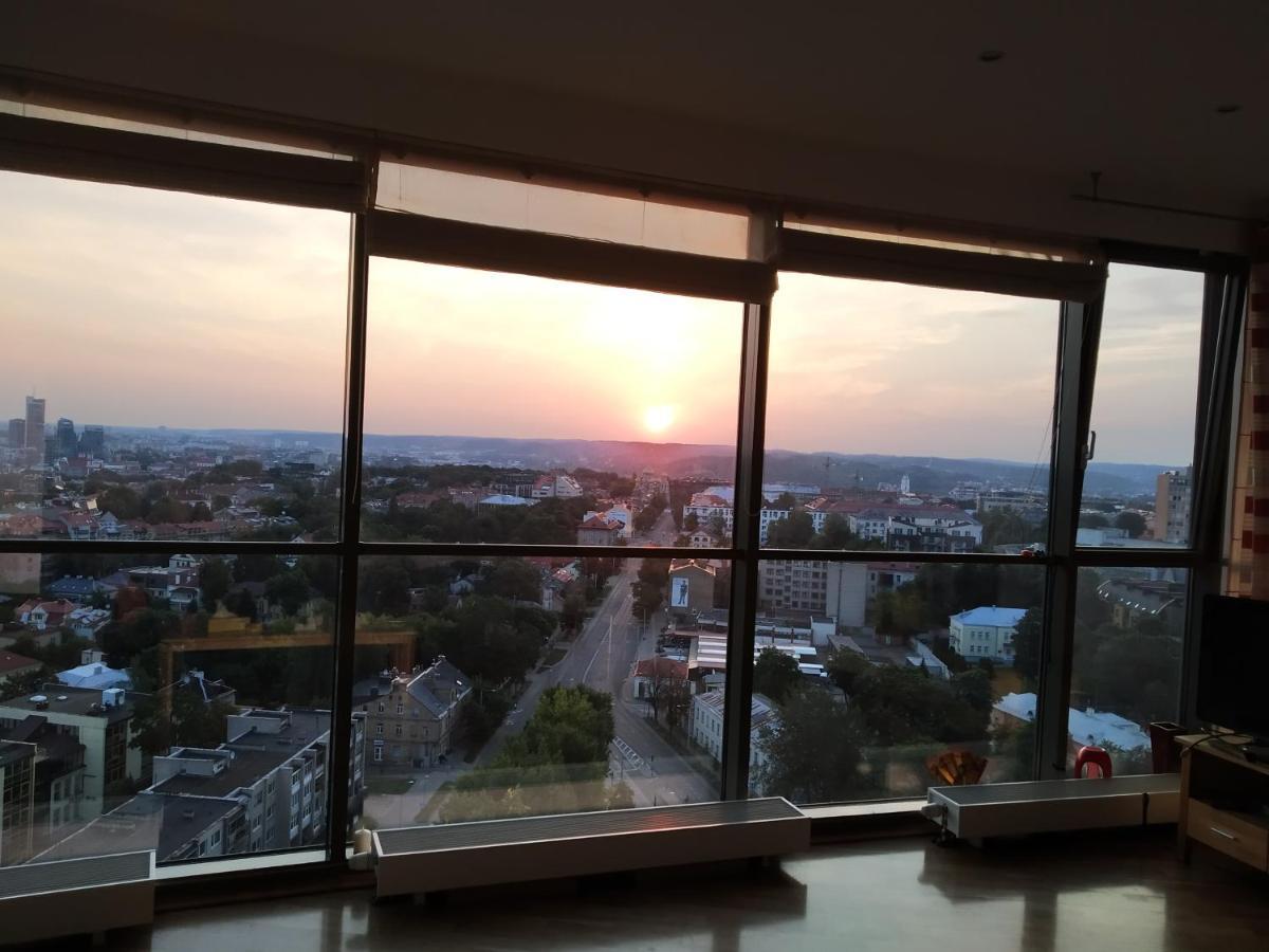 Luxury Apartment In Skyscraper Vilnius Exteriör bild